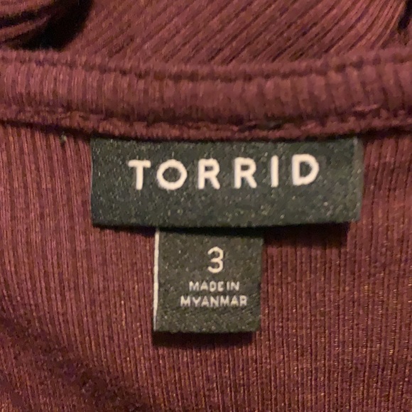 TORRID ⭐️ Burgundy Purple Button Front Dress - Picture 11 of 13
